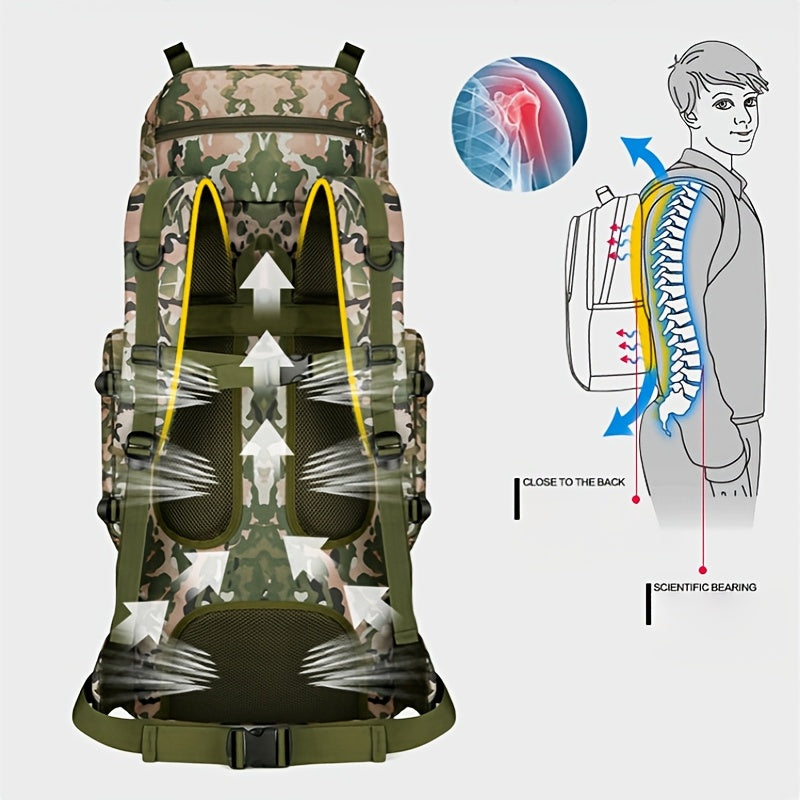 23.78gal Spacious Climbing Backpack, Hiking Rucksack for Both Genders, Everyday Travel Bag, Ample Luggage Backpack