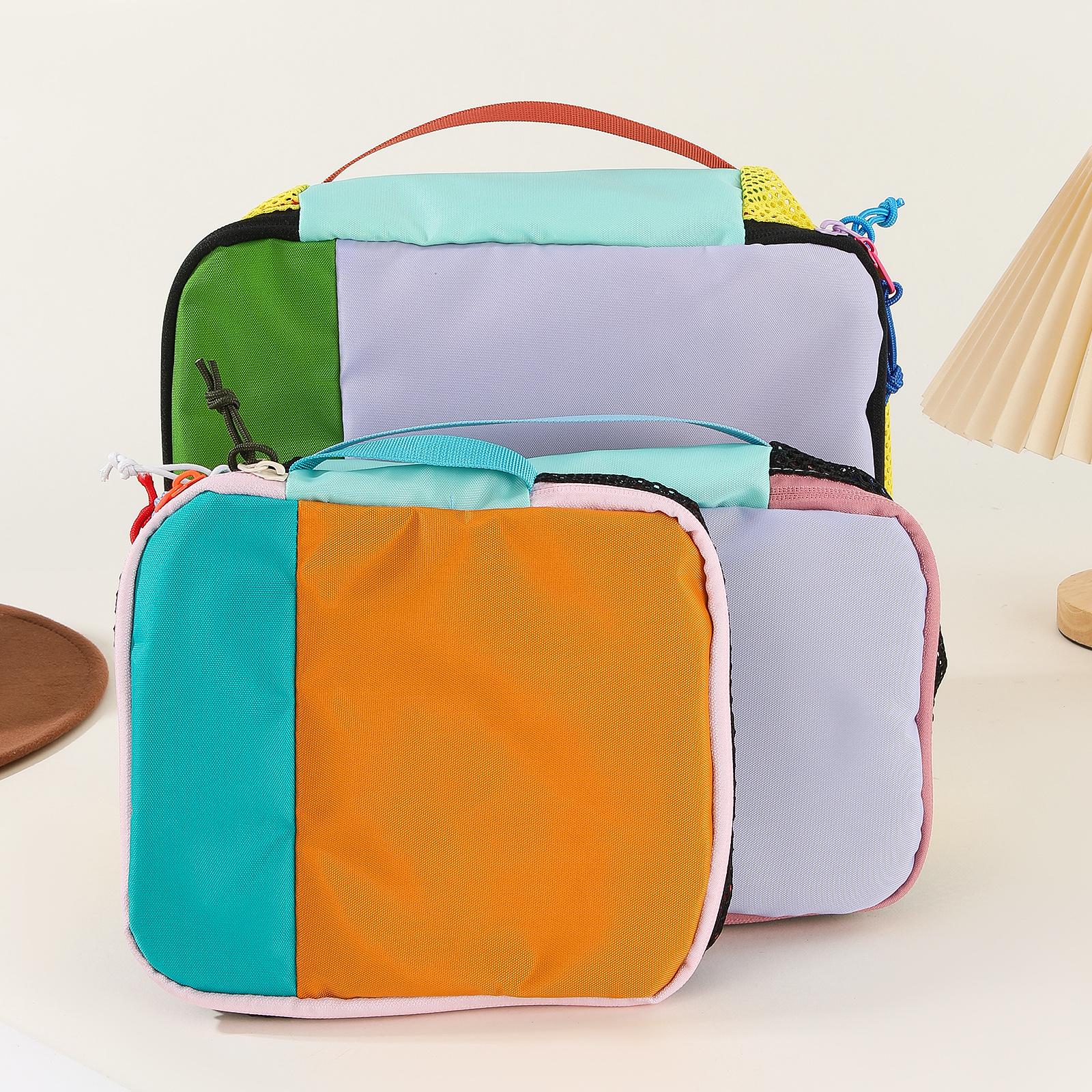 3pcs New Thickened Spring\u002FSummer Dopamine Bag Organizer, Storage Bag, Fashionable Luggage Bag, Casual Toiletry Bag, Available in Three Sizes (Large, Medium, Small) More Flexible And Convenient Storage, Breathable Mesh Design, Smooth Zipper, Bright