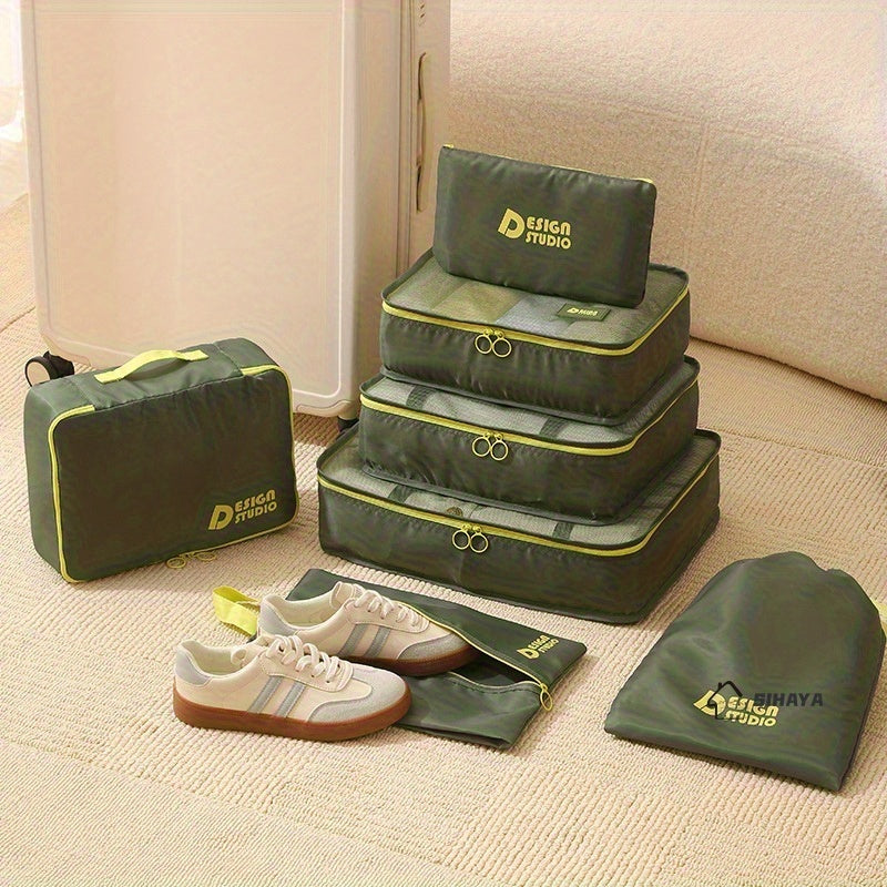 A Set of 7 New Dopamine Travel Storage Bags - 7pcs Set | Multi-Functional, Large-Capacity Dust-Proof | Storage Bags for Business Trips