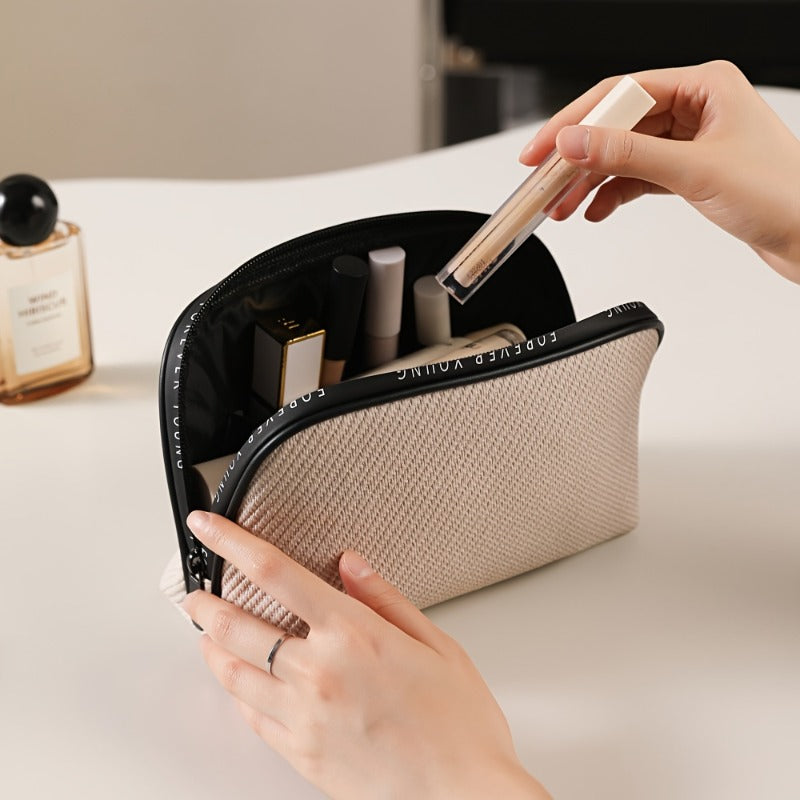 Women's Large-Capacity Cosmetic & Toiletry Bag - Portable Multi-Functional Storage Suitable for Travel,, Gym, Daily Use with Elegant Simple, Hygienic Toilet Holder, Compact for -Necessities Carrier