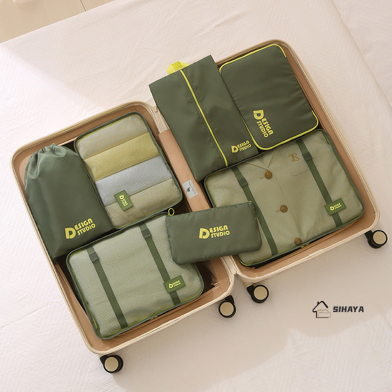 A Set of 7 New Dopamine Travel Storage Bags - 7pcs Set | Multi-Functional, Large-Capacity Dust-Proof | Storage Bags for Business Trips