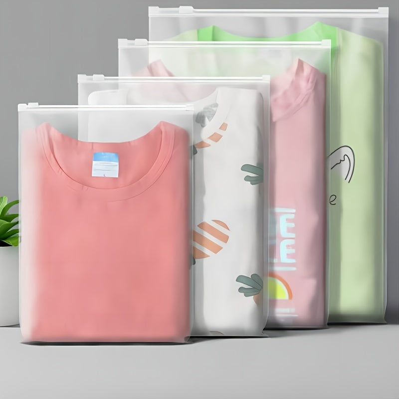 15pcs Travel Storage Bags, Various Sizes (5 Large, 5 Medium, 5 Small) - Transparent, Zipper Sealed, Reusable Storage Bags for Clothes, Shoes, Space-Saving and Durable Packing Bags