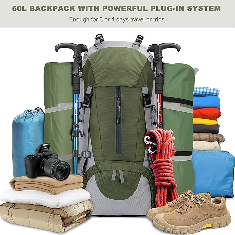 50-Liter Hiking Backpack for Camping, Lightweight And Suitable for Outdoor Use