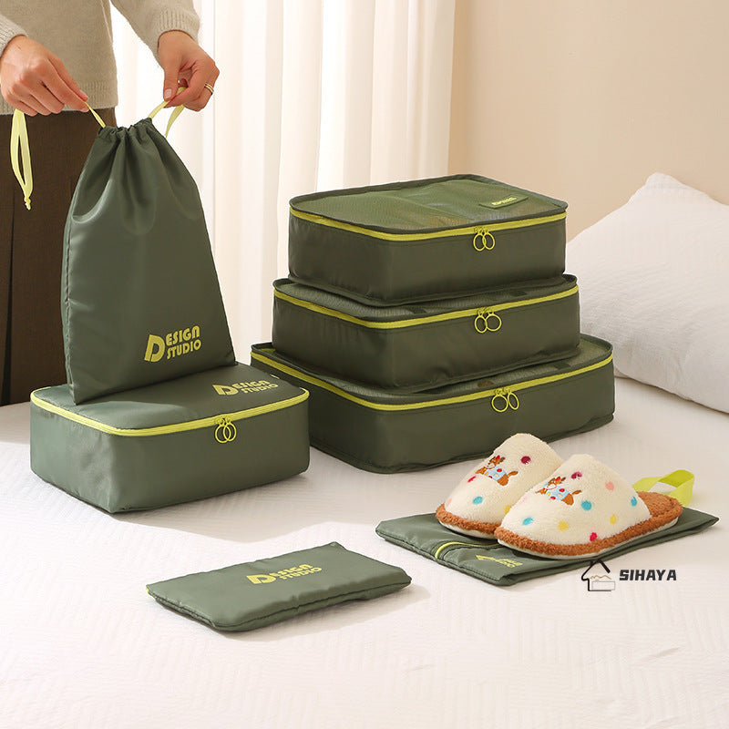 A Set of 7 New Dopamine Travel Storage Bags - 7pcs Set | Multi-Functional, Large-Capacity Dust-Proof | Storage Bags for Business Trips